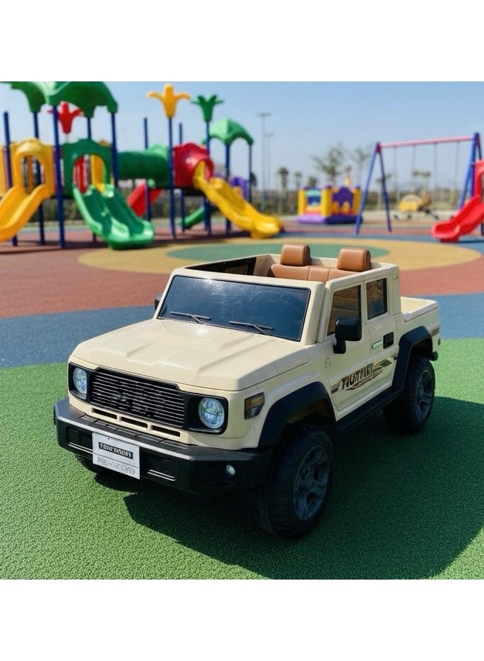 Star Kids Electric remote control children's car chassis - two 12-volt motors with rocking function and LED lighting. - Image 1